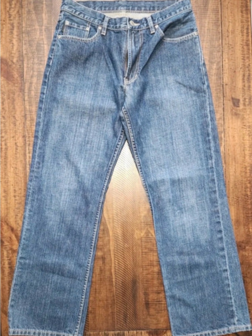 Structure Men's Straight-Leg Denim Jeans - Blue Wash